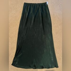Beautiful emerald green Brand new with tag, Maurice’s satin like skirt